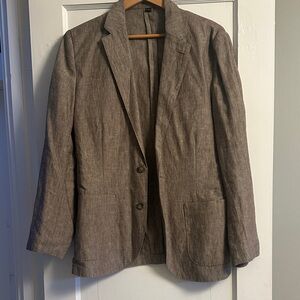 J.Crew Ludlow Brown Linen Blazer